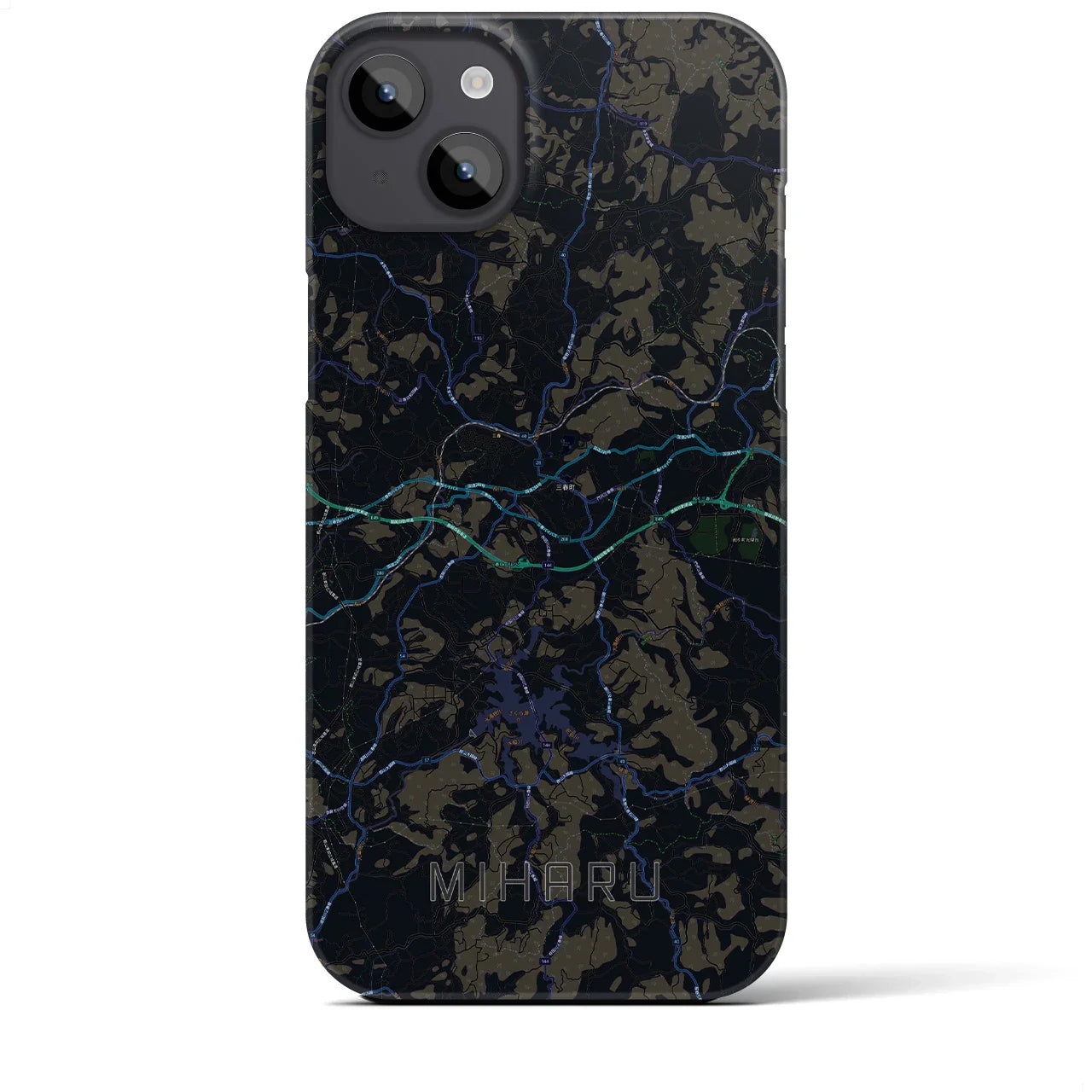 【三春(福島県)】地図柄iPhoneケース(バックカバータイプ)