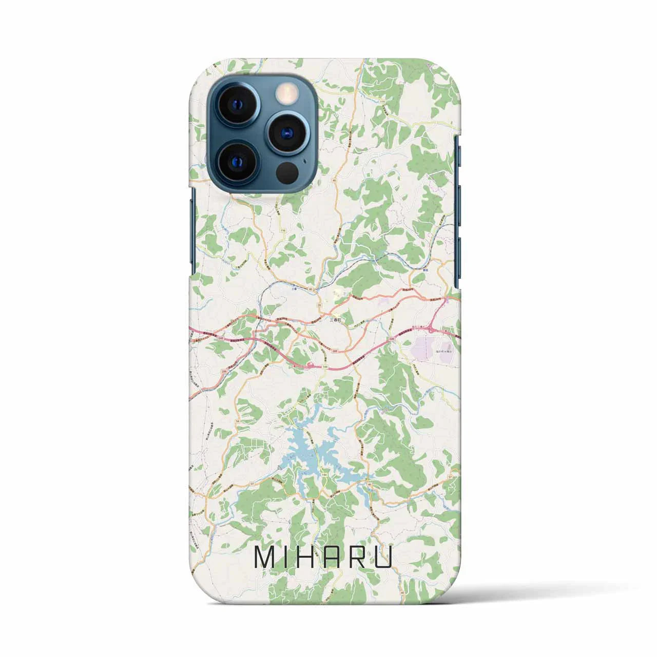 【三春(福島県)】地図柄iPhoneケース(バックカバータイプ)