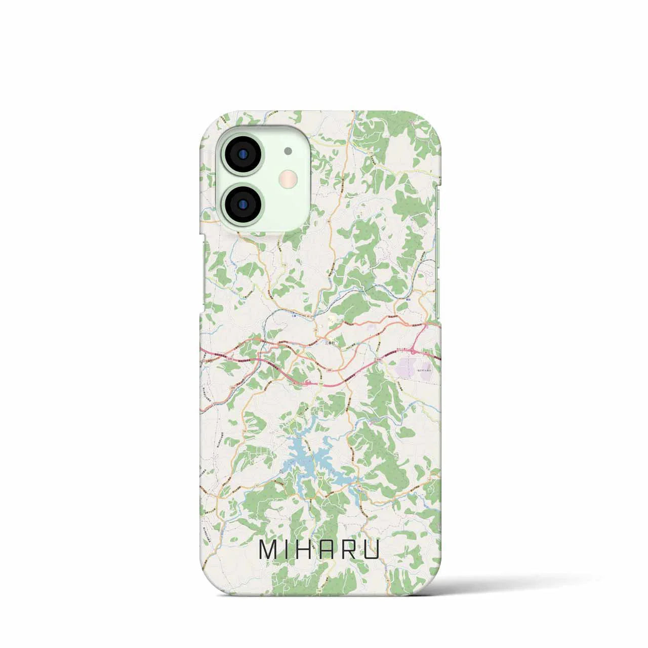 【三春(福島県)】地図柄iPhoneケース(バックカバータイプ)