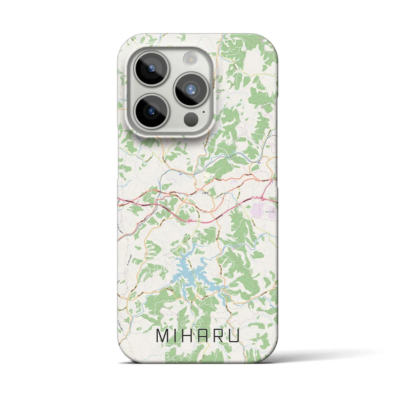 【三春(福島県)】地図柄iPhoneケース(バックカバータイプ)