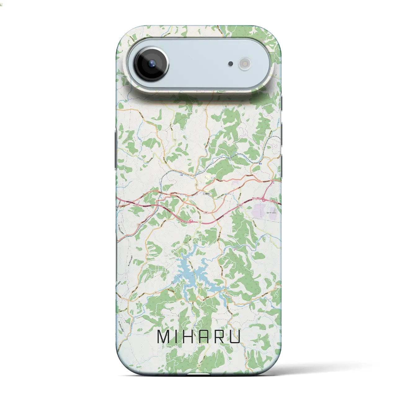 【三春(福島県)】地図柄iPhoneケース(バックカバータイプ)