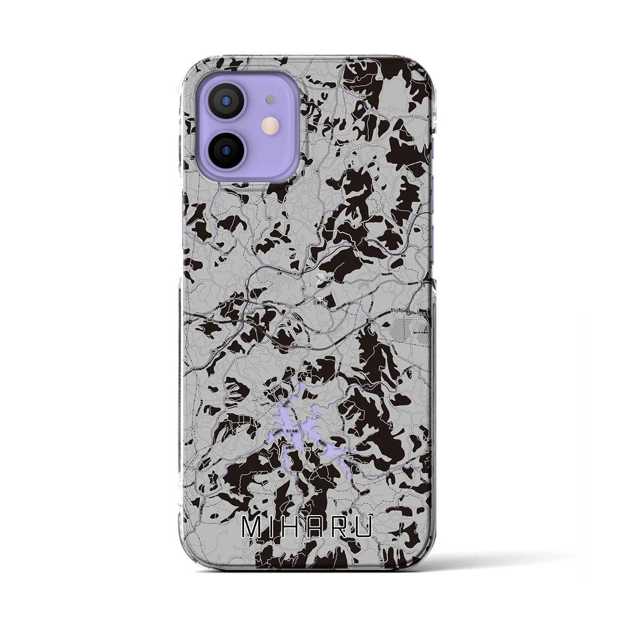 【三春(福島県)】地図柄iPhoneケース(クリアタイプ)