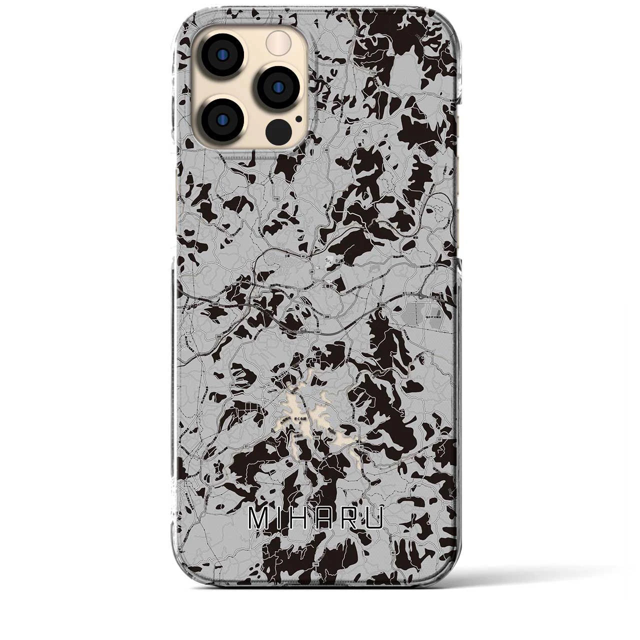 【三春(福島県)】地図柄iPhoneケース(クリアタイプ)