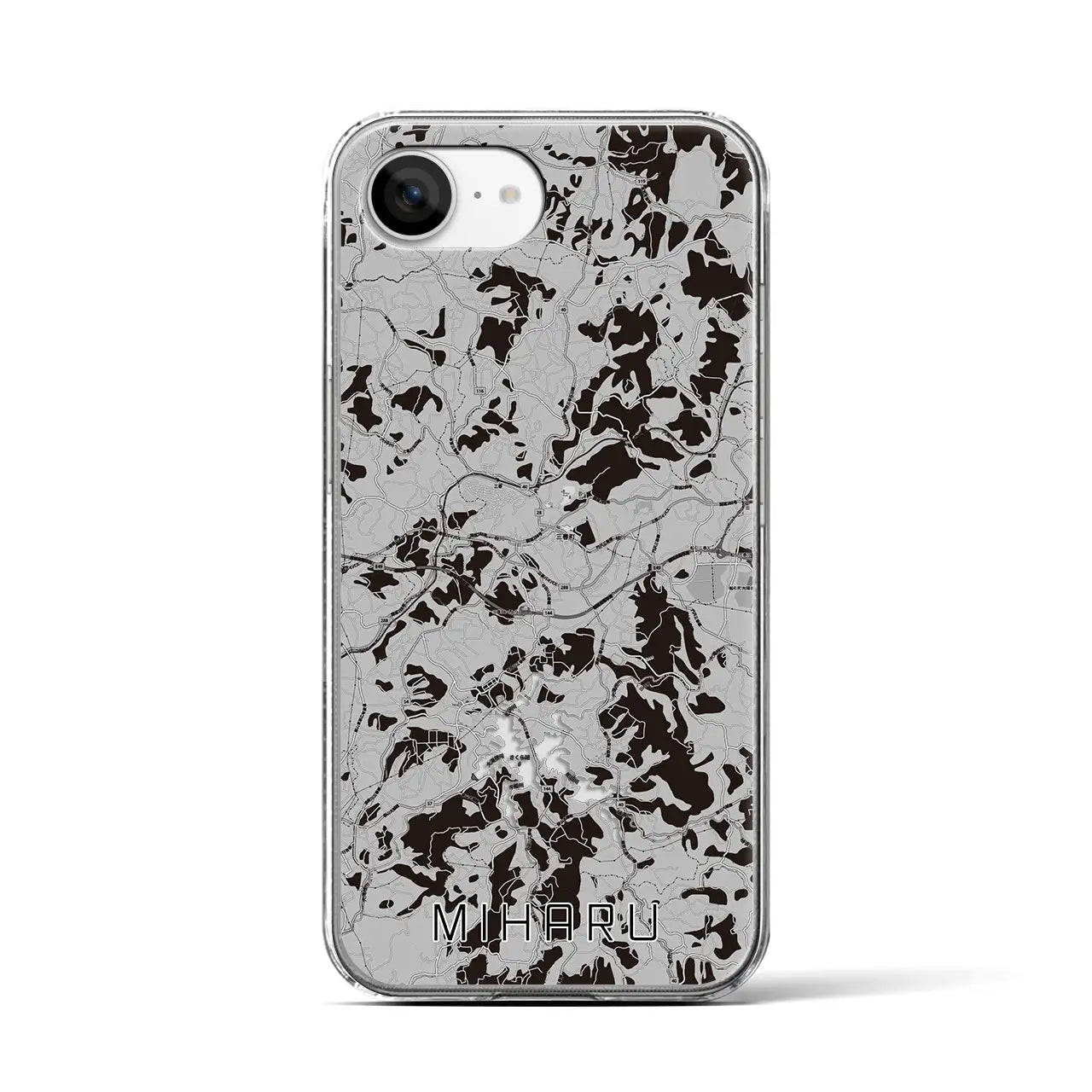 【三春(福島県)】地図柄iPhoneケース(クリアタイプ)