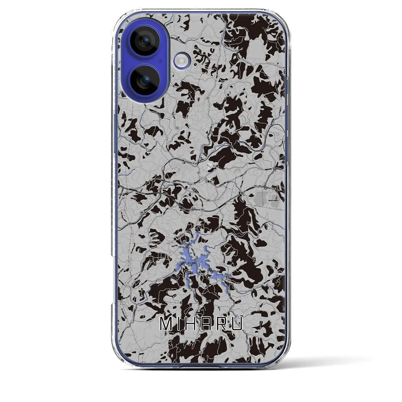 【三春(福島県)】地図柄iPhoneケース(クリアタイプ)