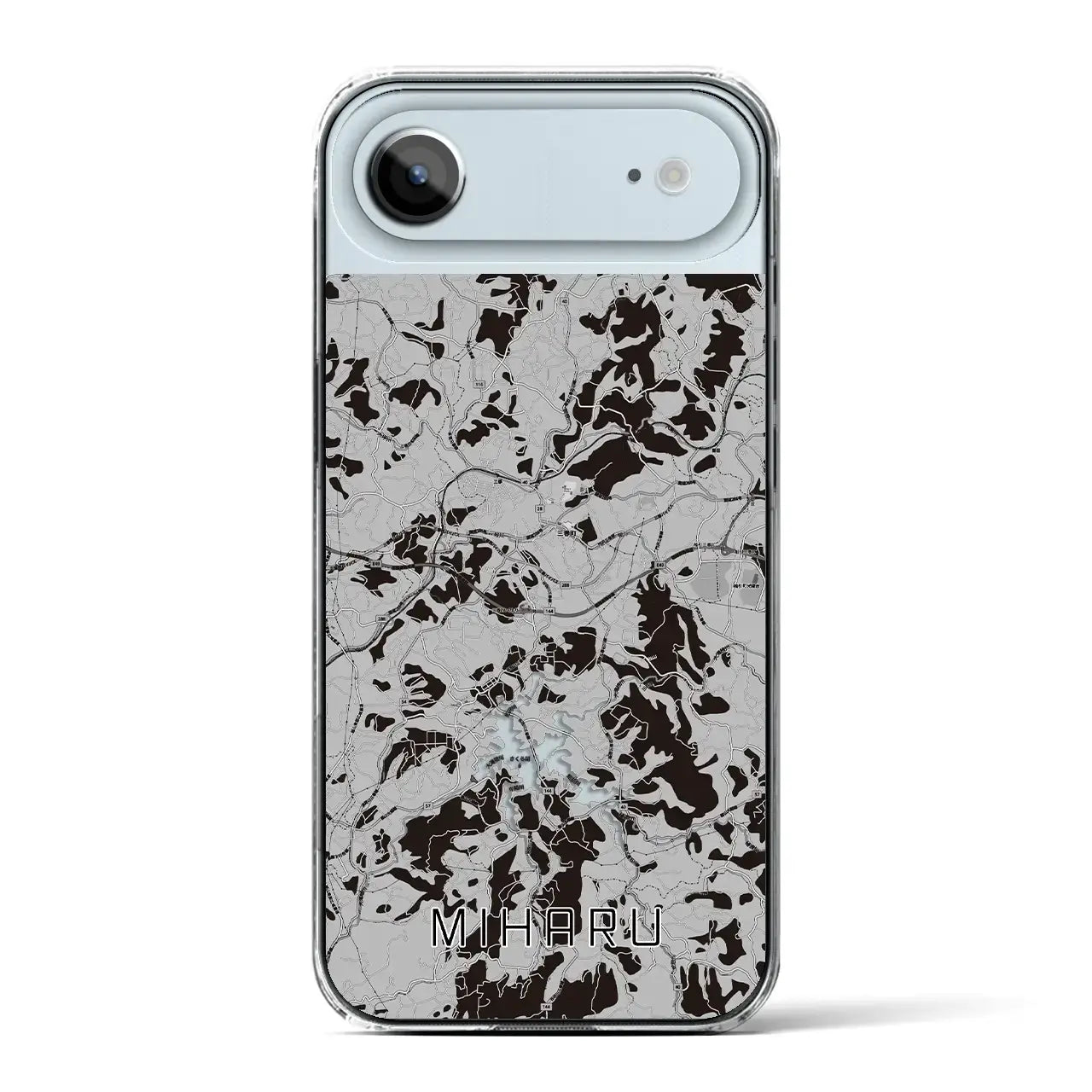 【三春(福島県)】地図柄iPhoneケース(クリアタイプ)