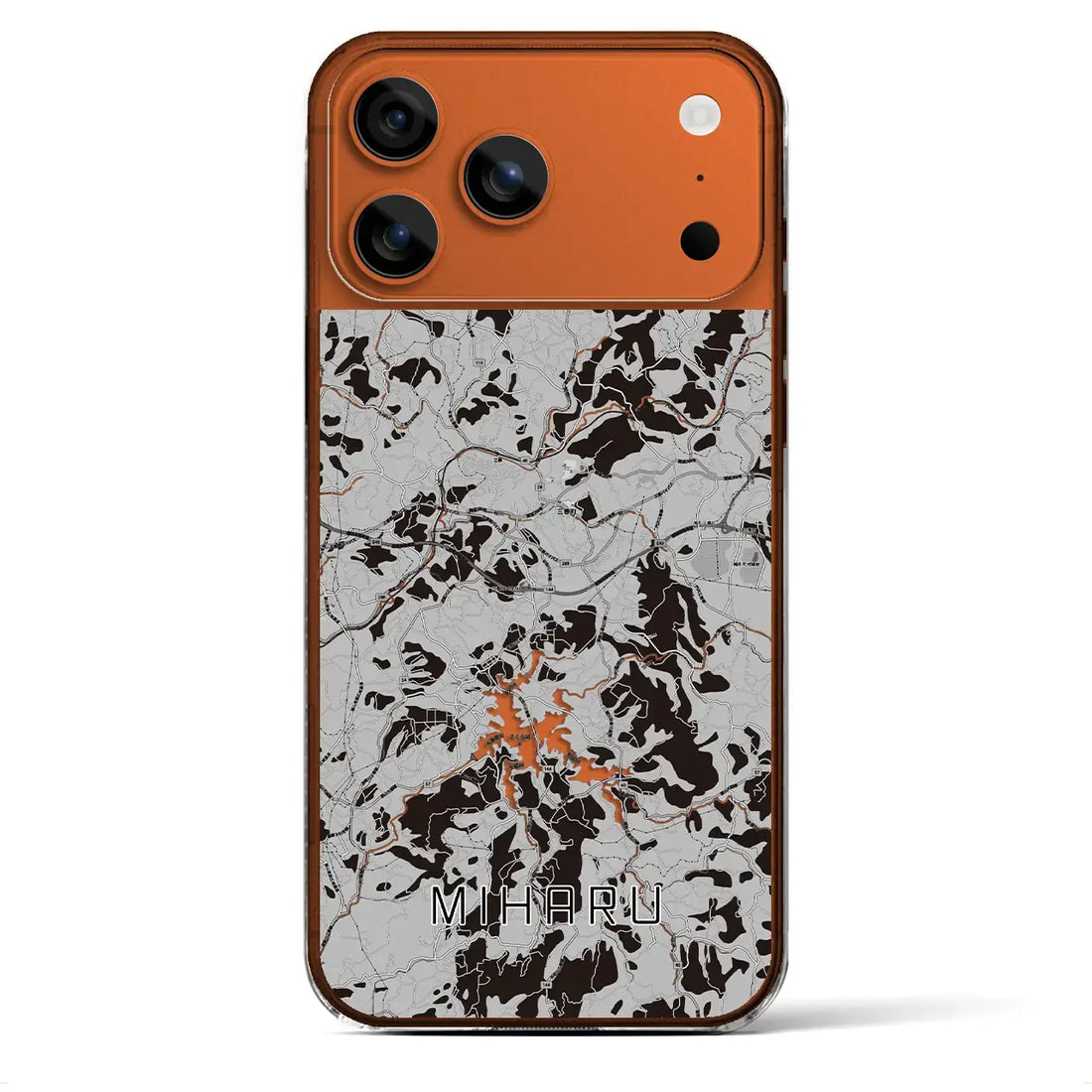 【三春(福島県)】地図柄iPhoneケース(クリアタイプ)