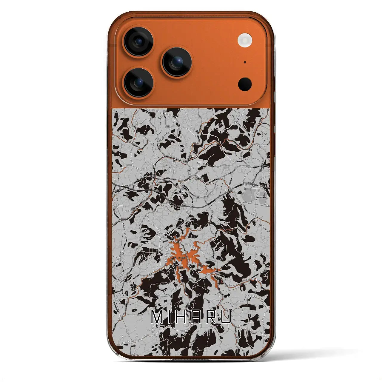 【三春(福島県)】地図柄iPhoneケース(クリアタイプ)