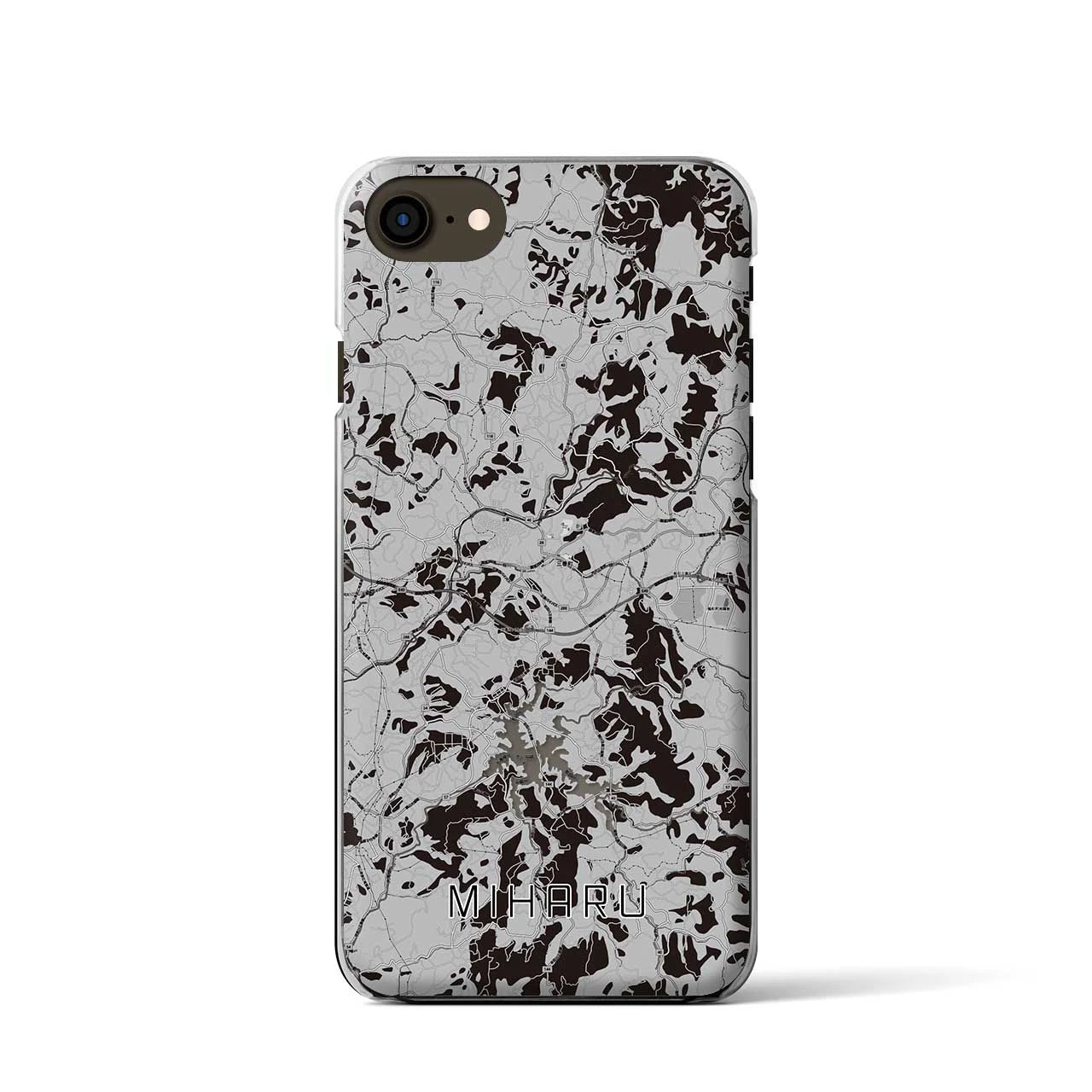 【三春(福島県)】地図柄iPhoneケース(クリアタイプ)