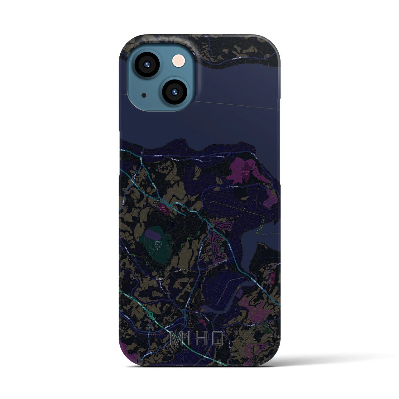 【美浦(茨城県)】地図柄iPhoneケース(バックカバータイプ)