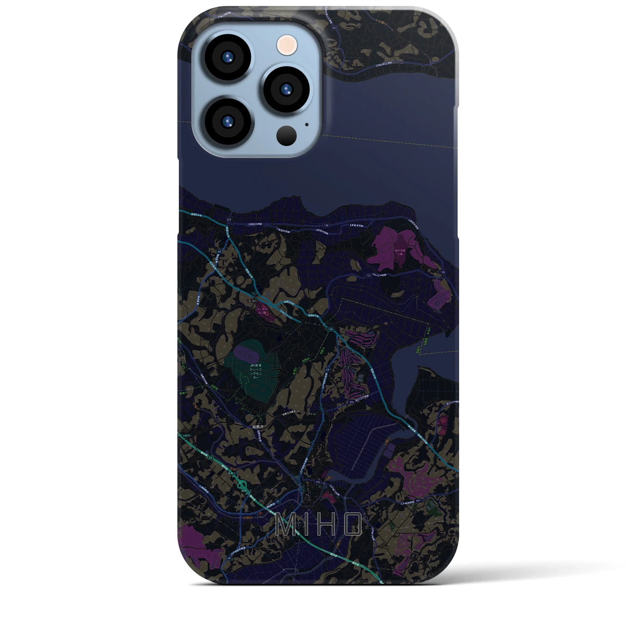 【美浦(茨城県)】地図柄iPhoneケース(バックカバータイプ)