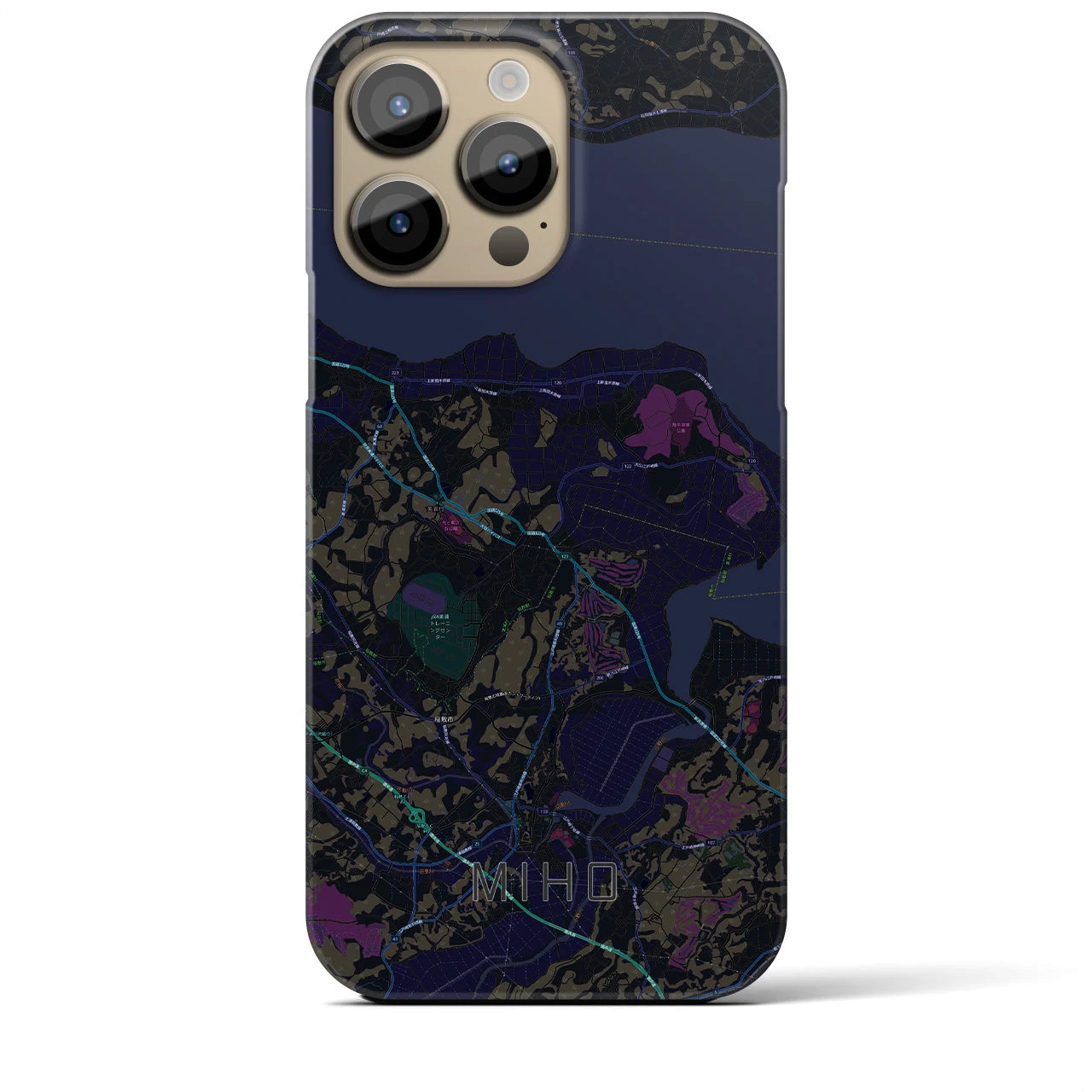【美浦(茨城県)】地図柄iPhoneケース(バックカバータイプ)