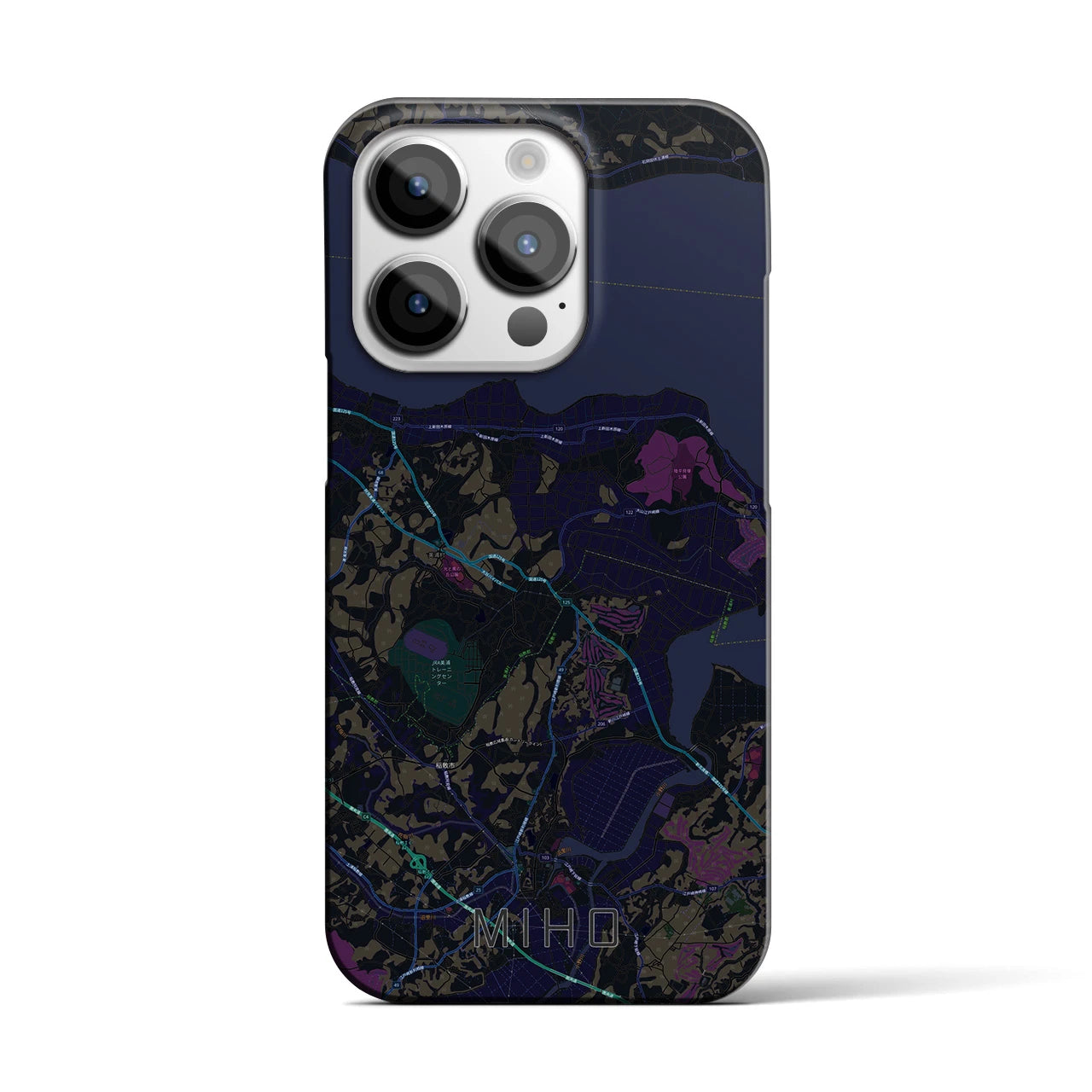 【美浦(茨城県)】地図柄iPhoneケース(バックカバータイプ)