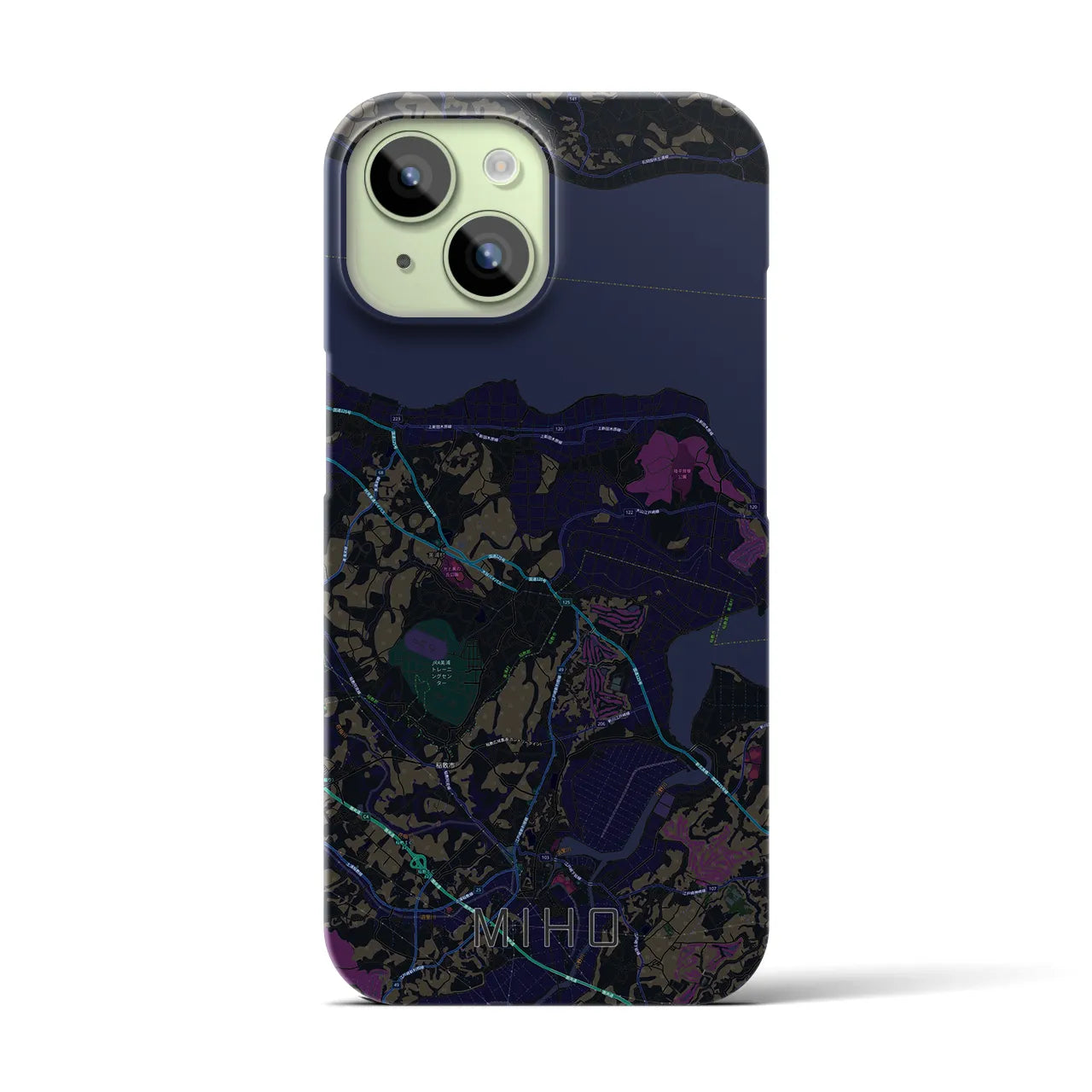 【美浦(茨城県)】地図柄iPhoneケース(バックカバータイプ)