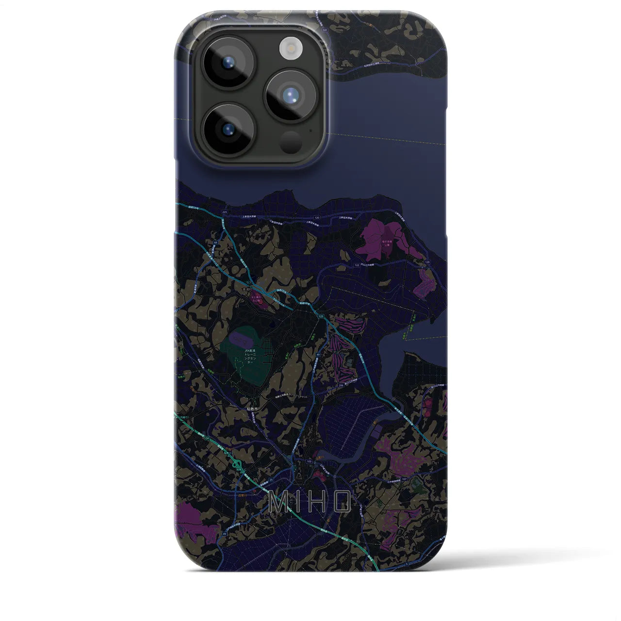 【美浦(茨城県)】地図柄iPhoneケース(バックカバータイプ)