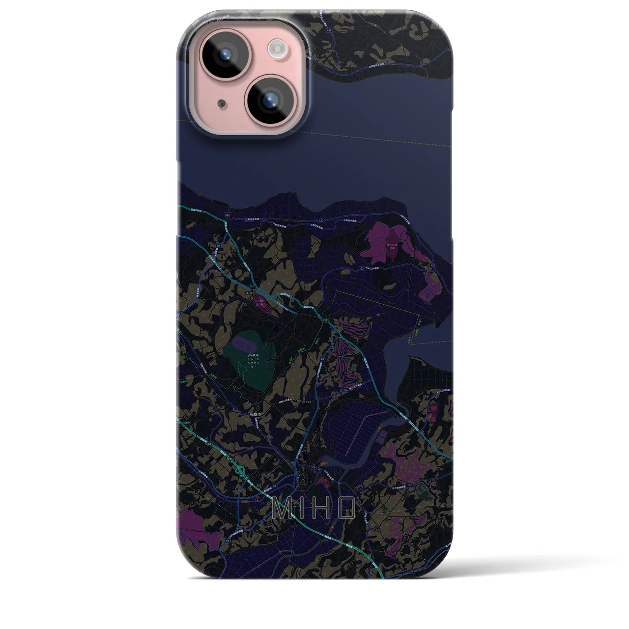 【美浦(茨城県)】地図柄iPhoneケース(バックカバータイプ)