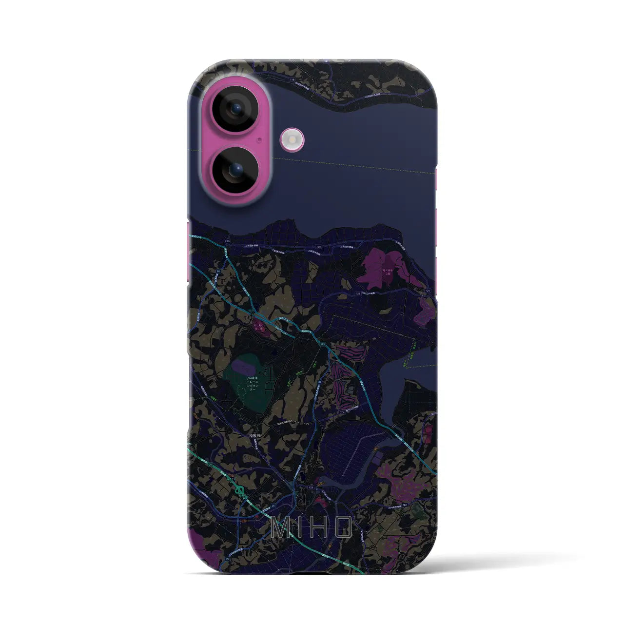 【美浦(茨城県)】地図柄iPhoneケース(バックカバータイプ)