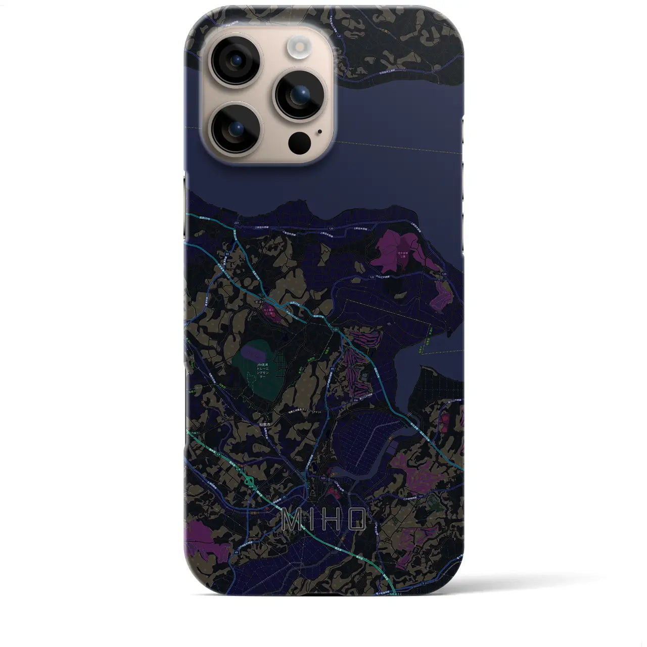 【美浦(茨城県)】地図柄iPhoneケース(バックカバータイプ)