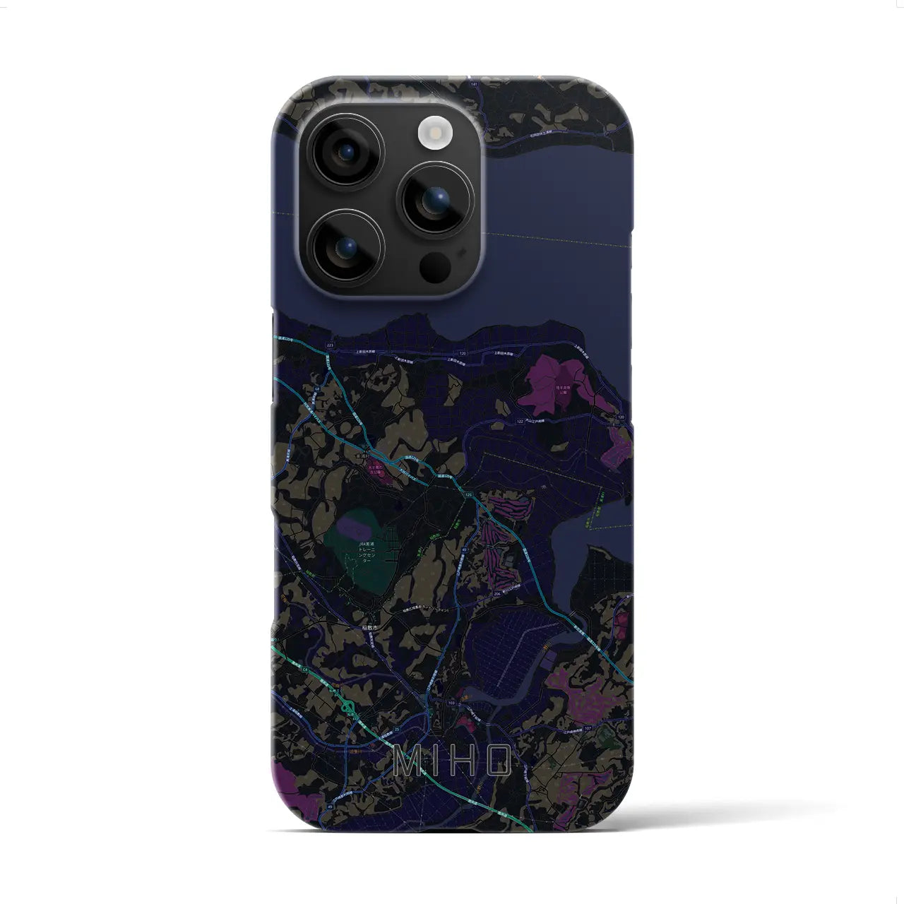 【美浦(茨城県)】地図柄iPhoneケース(バックカバータイプ)
