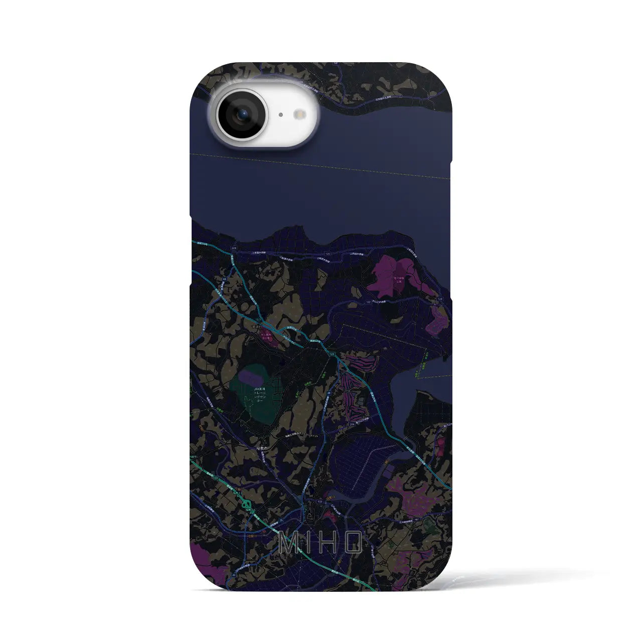【美浦(茨城県)】地図柄iPhoneケース(バックカバータイプ)
