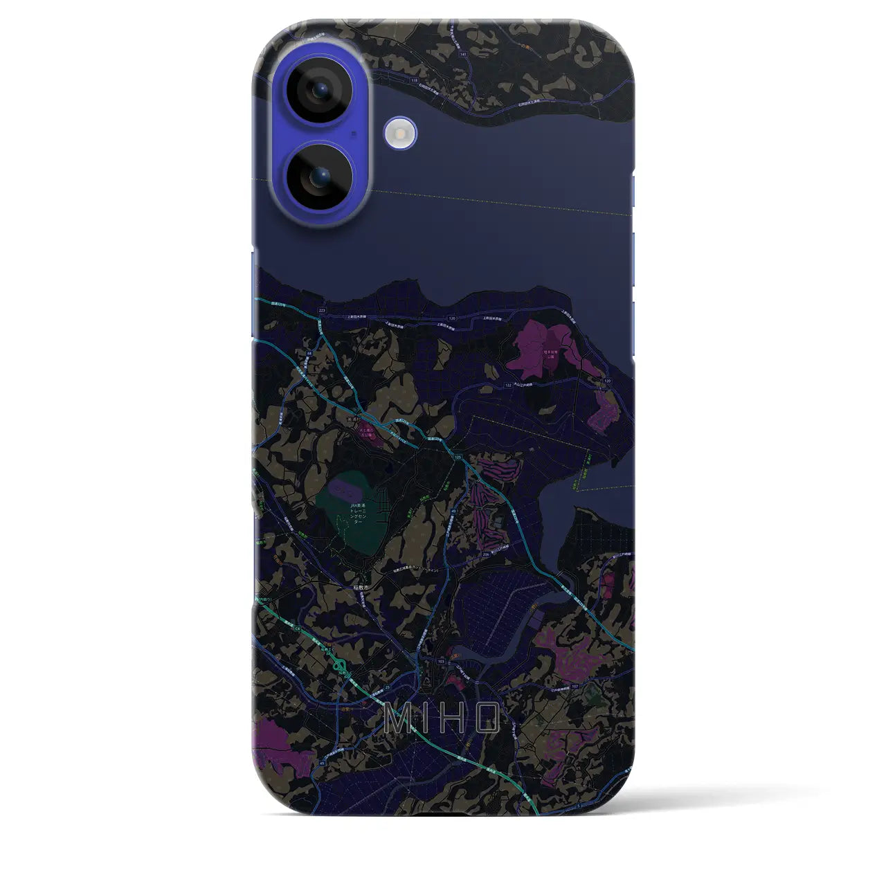 【美浦(茨城県)】地図柄iPhoneケース(バックカバータイプ)