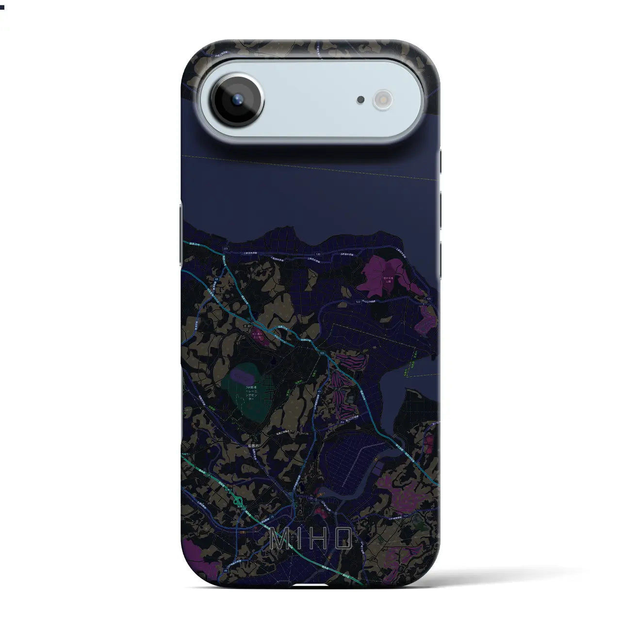 【美浦(茨城県)】地図柄iPhoneケース(バックカバータイプ)