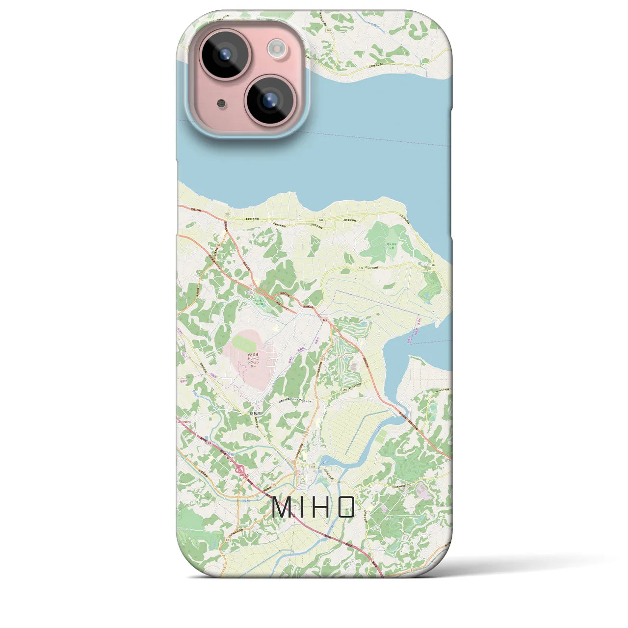 【美浦(茨城県)】地図柄iPhoneケース(バックカバータイプ)