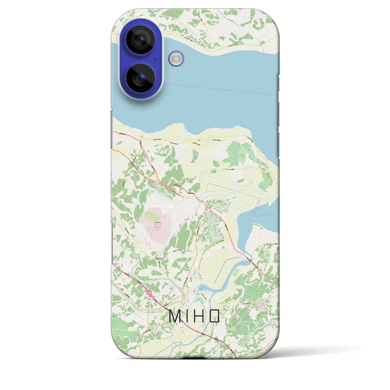 【美浦(茨城県)】地図柄iPhoneケース(バックカバータイプ)