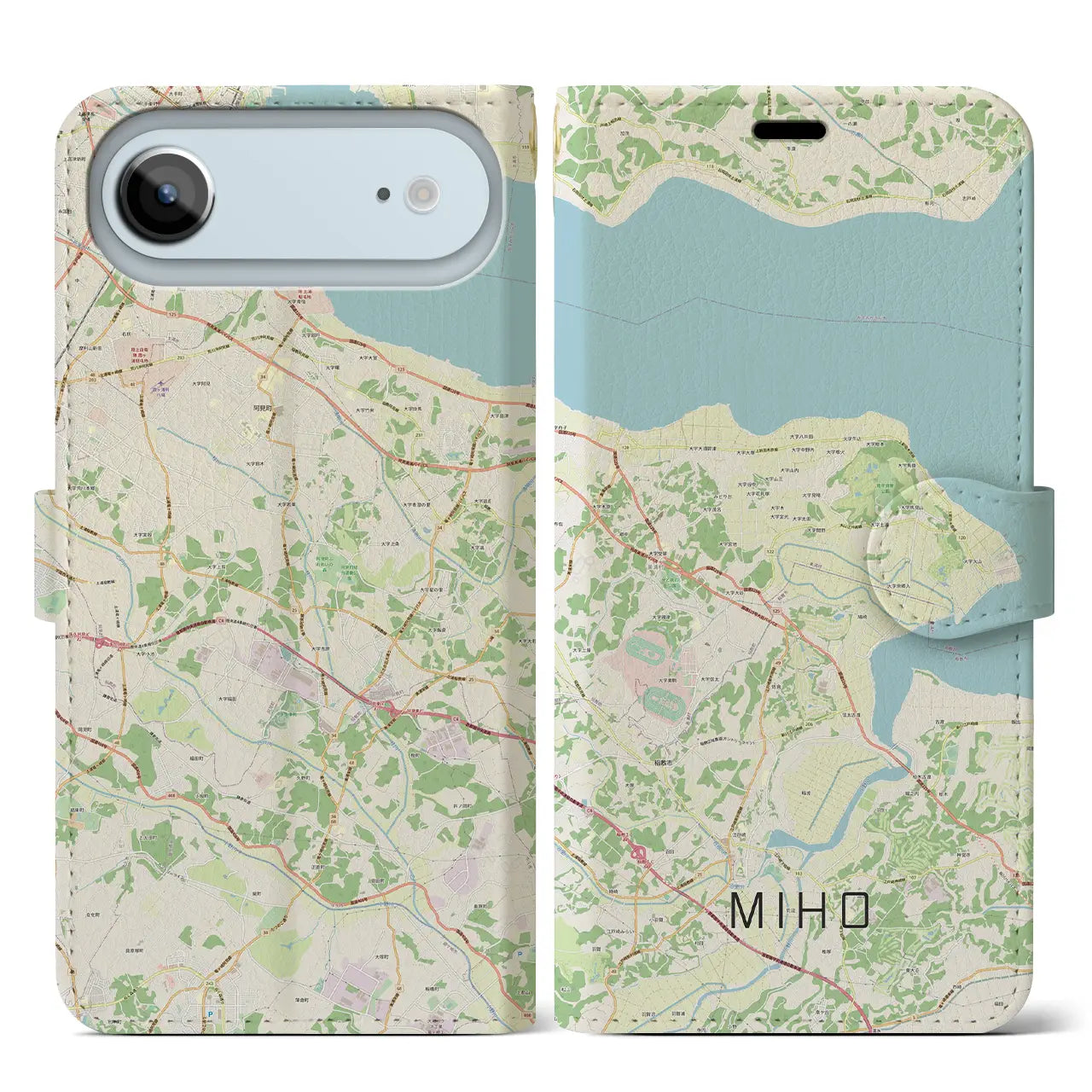 【美浦(茨城県)】地図柄iPhoneケース(手帳タイプ)