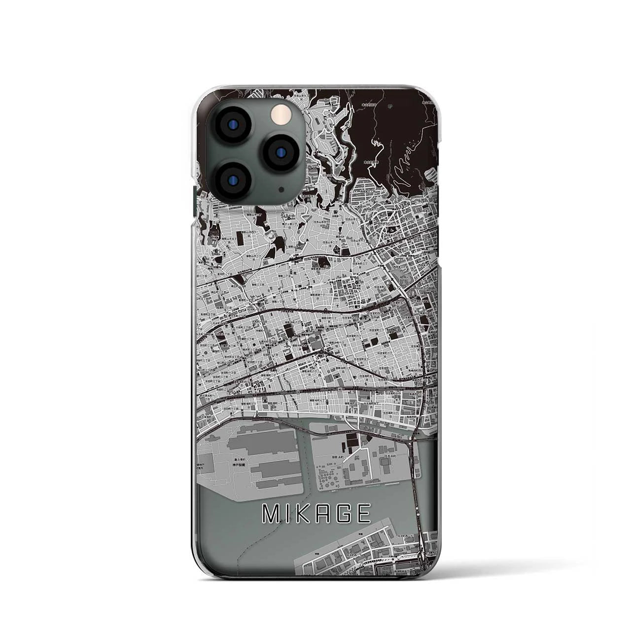 【御影(兵庫県)】地図柄iPhoneケース(クリアタイプ)