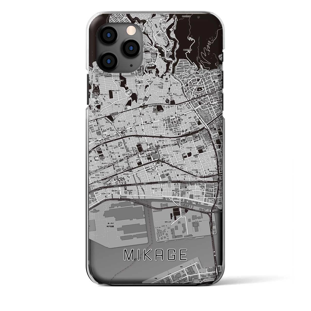 【御影(兵庫県)】地図柄iPhoneケース(クリアタイプ)