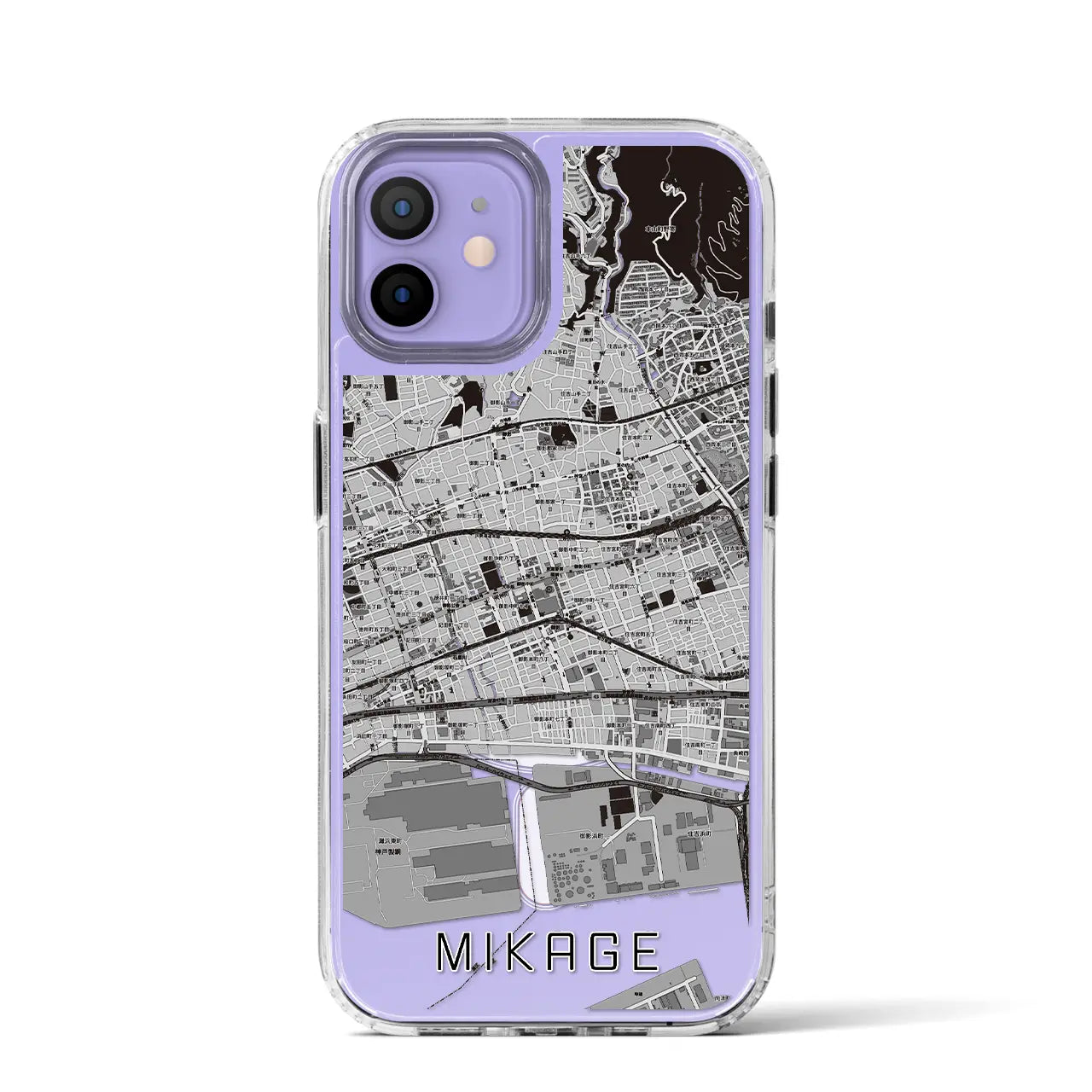 【御影(兵庫県)】地図柄iPhoneケース(MagSafeタイプ)