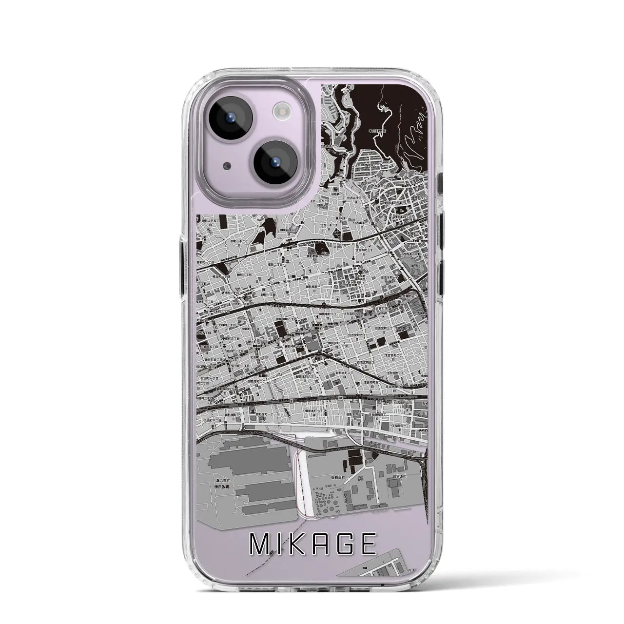 【御影(兵庫県)】地図柄iPhoneケース(MagSafeタイプ)