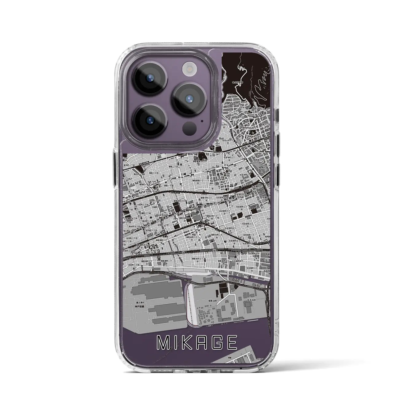 【御影(兵庫県)】地図柄iPhoneケース(MagSafeタイプ)