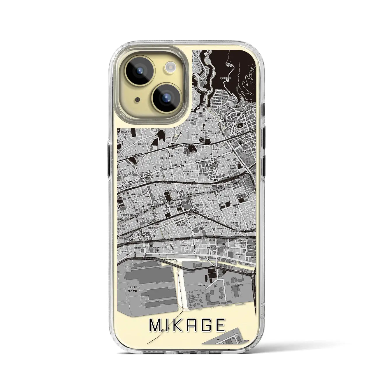 【御影(兵庫県)】地図柄iPhoneケース(MagSafeタイプ)