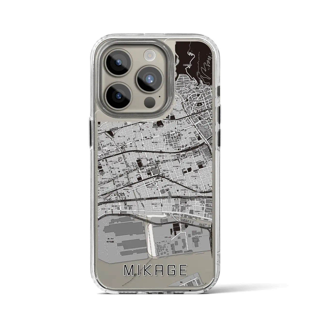 【御影(兵庫県)】地図柄iPhoneケース(MagSafeタイプ)