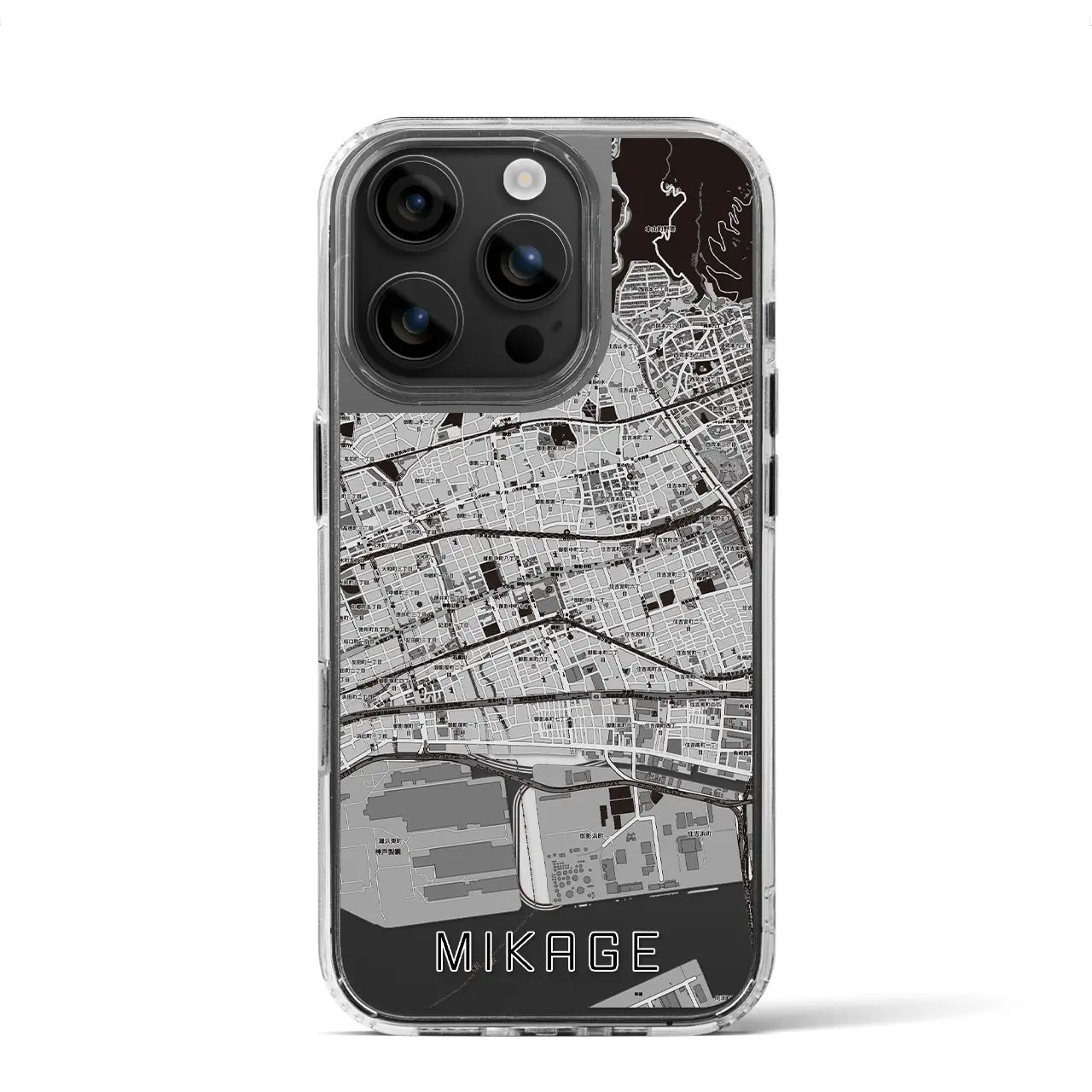 【御影(兵庫県)】地図柄iPhoneケース(MagSafeタイプ)