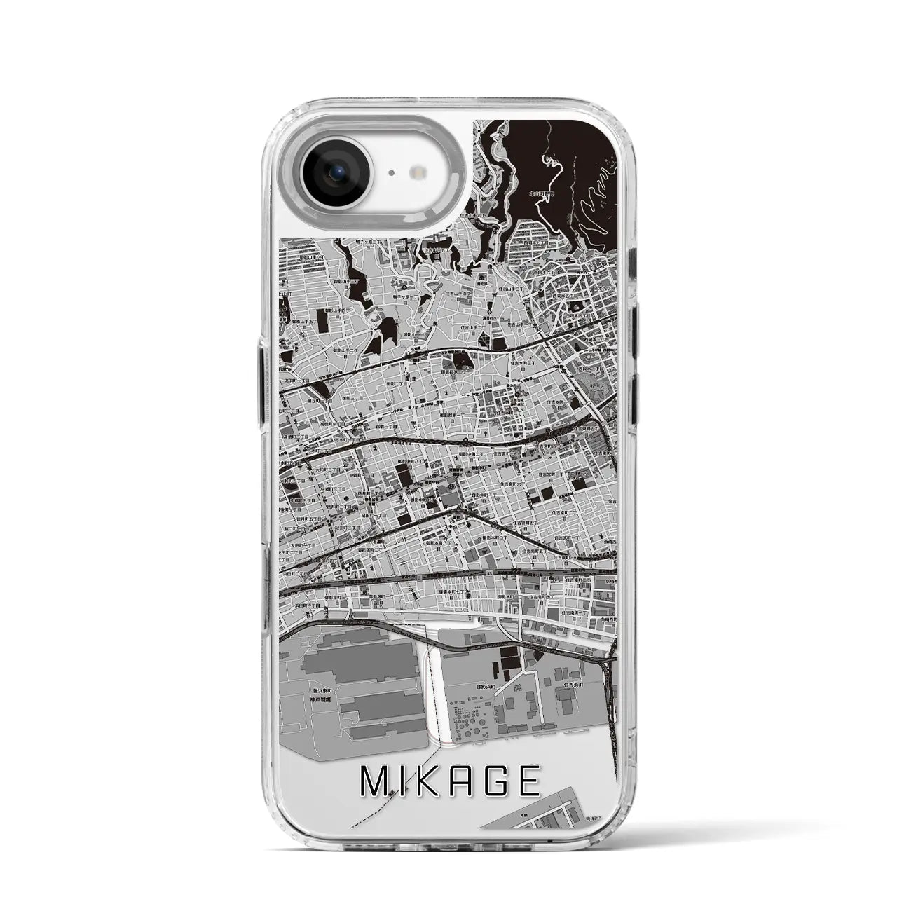 【御影(兵庫県)】地図柄iPhoneケース(MagSafeタイプ)