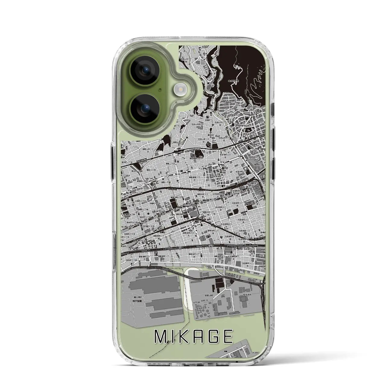 【御影(兵庫県)】地図柄iPhoneケース(MagSafeタイプ)