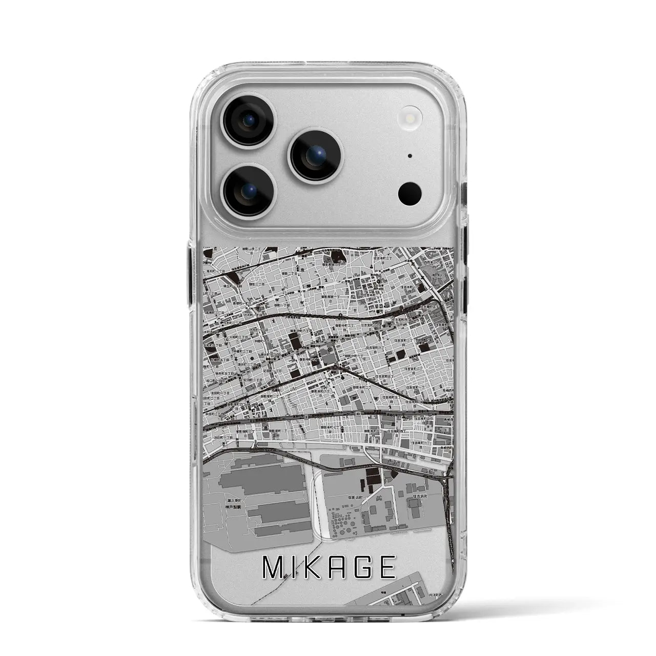 【御影(兵庫県)】地図柄iPhoneケース(MagSafeタイプ)