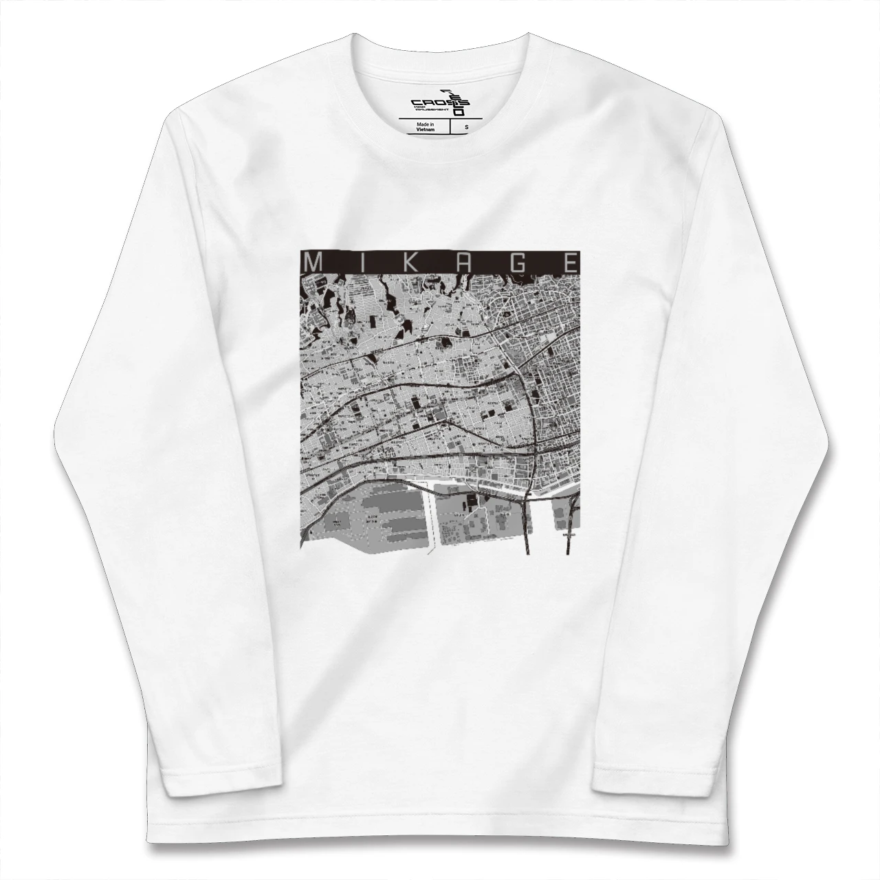 【御影(兵庫県)】地図柄ロングスリーブTシャツ