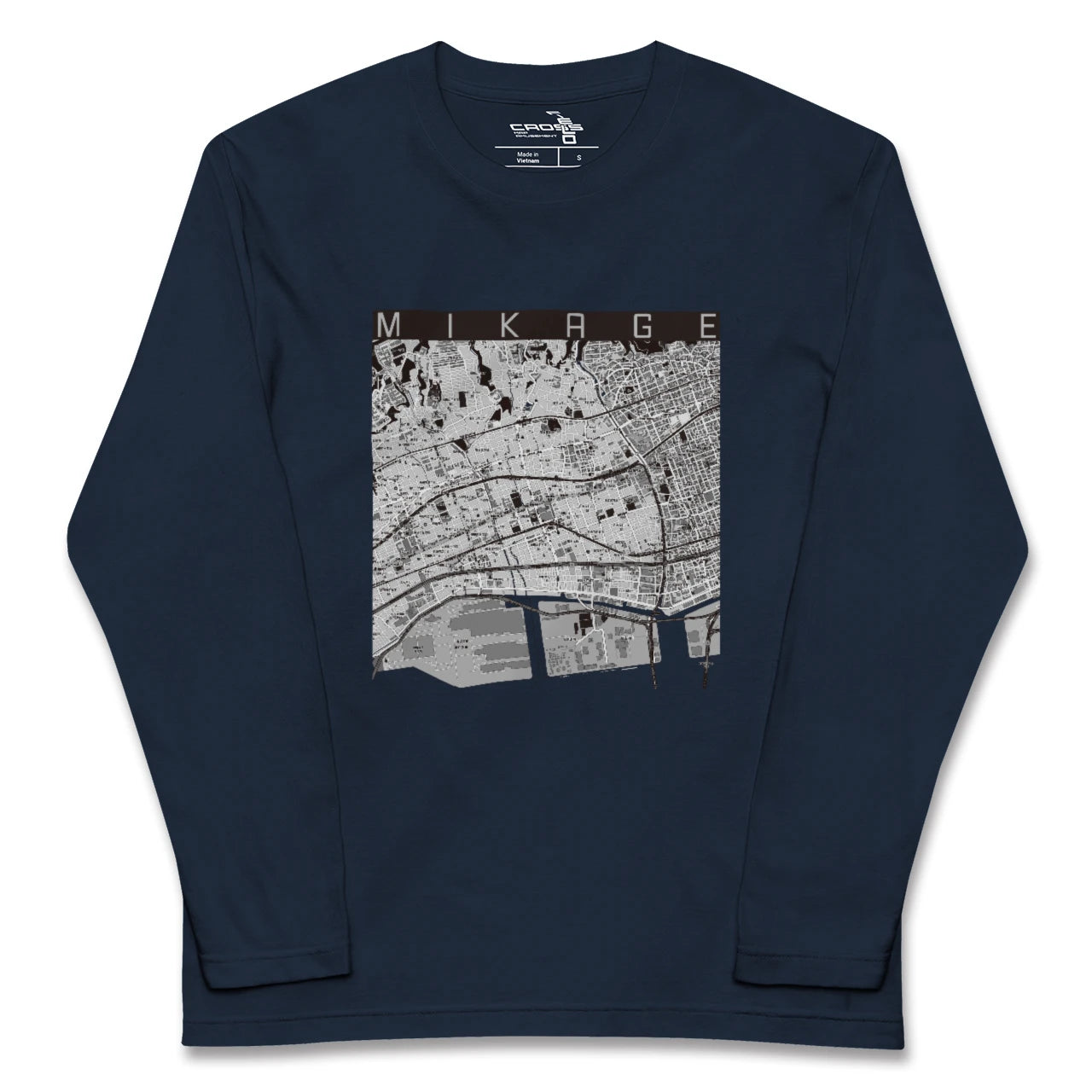 【御影(兵庫県)】地図柄ロングスリーブTシャツ