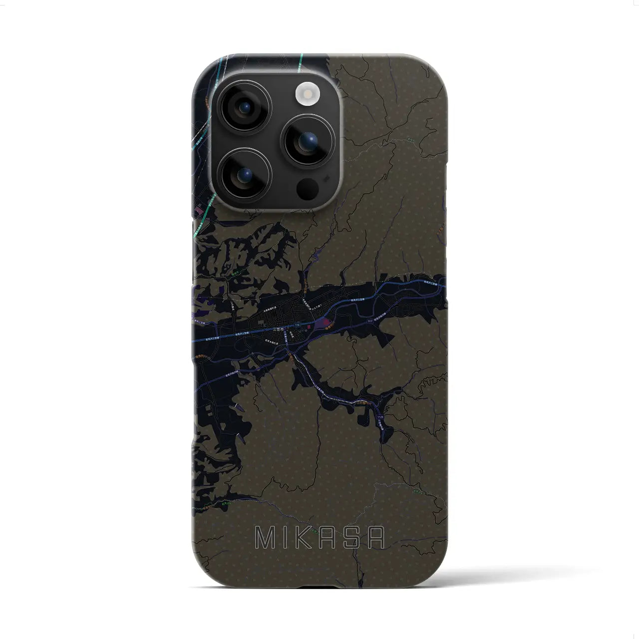 【三笠(北海道)】地図柄iPhoneケース(バックカバータイプ)