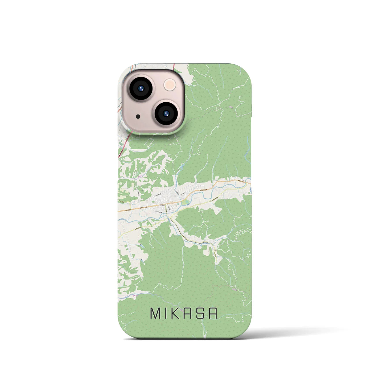 【三笠(北海道)】地図柄iPhoneケース(バックカバータイプ)