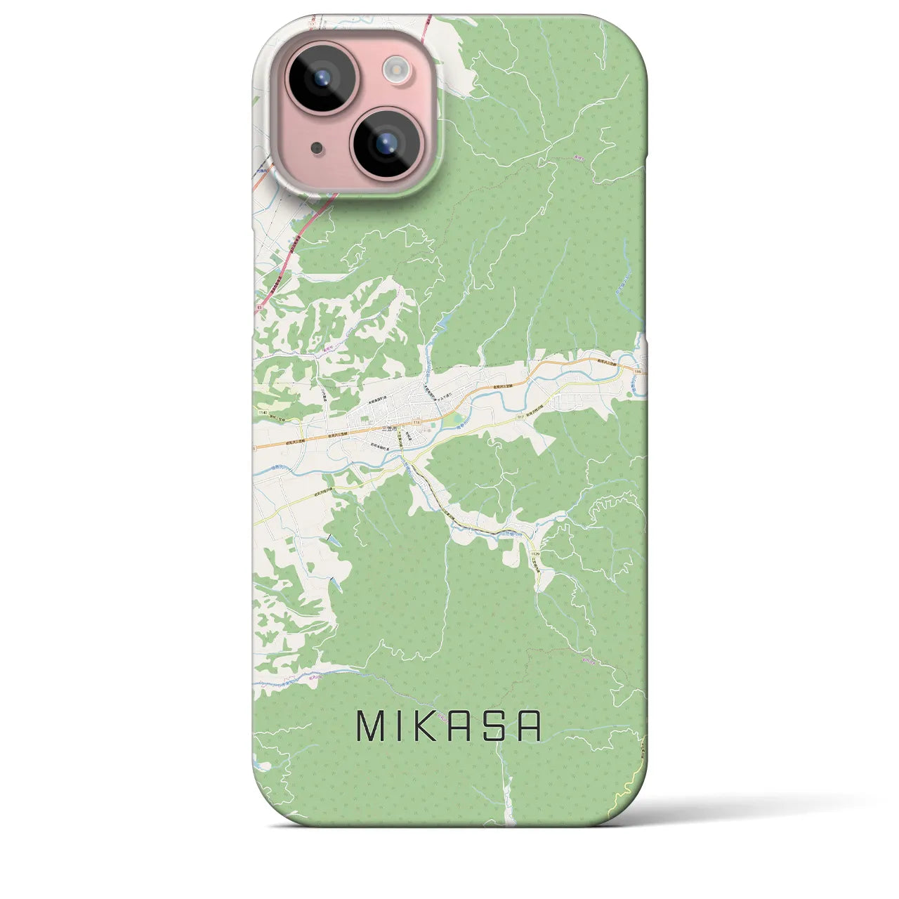 【三笠(北海道)】地図柄iPhoneケース(バックカバータイプ)