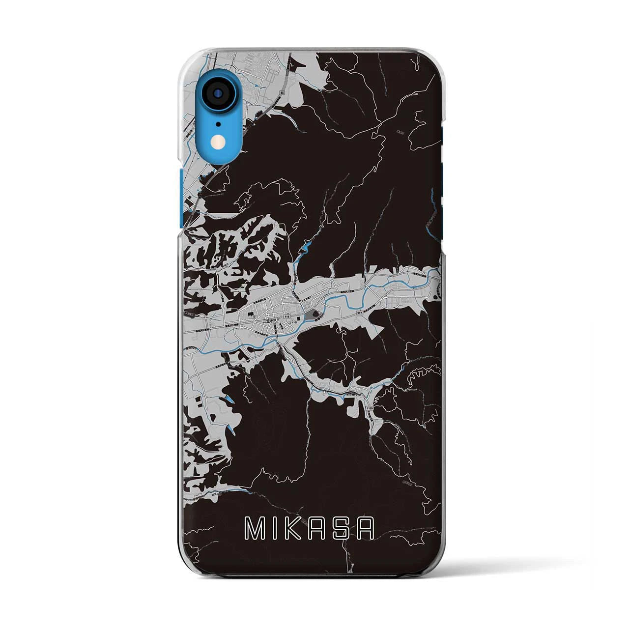 【三笠(北海道)】地図柄iPhoneケース(クリアタイプ)