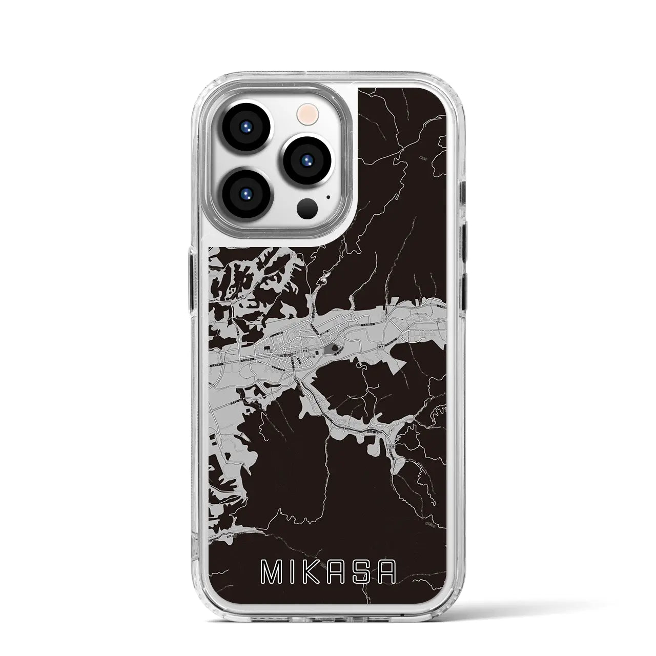 【三笠(北海道)】地図柄iPhoneケース(MagSafeタイプ)