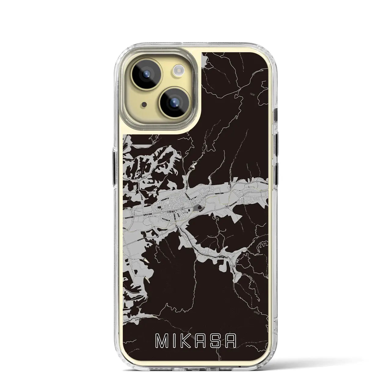 【三笠(北海道)】地図柄iPhoneケース(MagSafeタイプ)