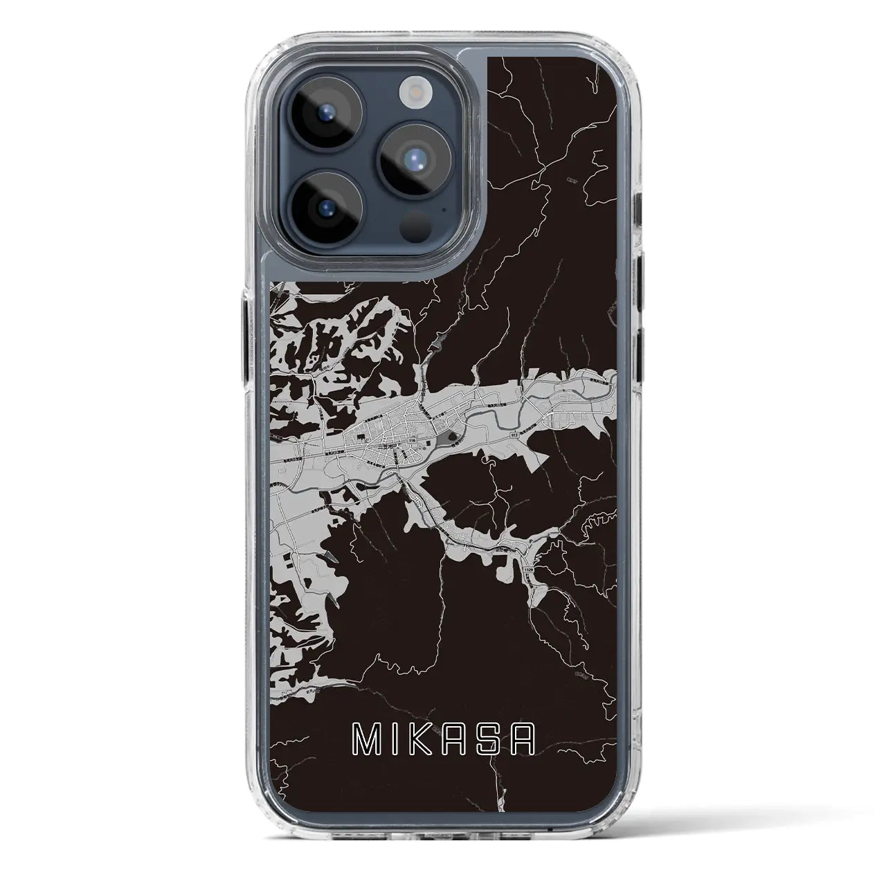 【三笠(北海道)】地図柄iPhoneケース(MagSafeタイプ)