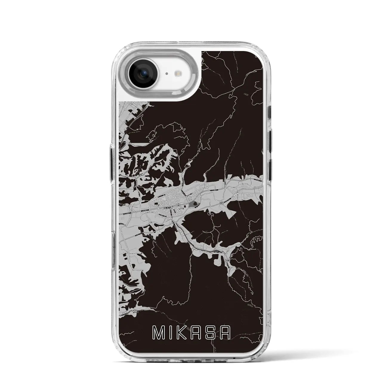 【三笠(北海道)】地図柄iPhoneケース(MagSafeタイプ)